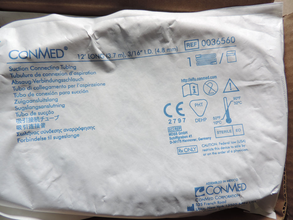CONMED Conmed 0036560 Suction Tubing 4.8mm ID x 3.7m Long Supplies reLink Medical