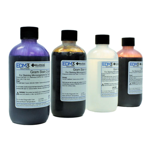 EDM3 Company LLC EDM3 Company LLC 400340 Gram Stain Set Stabilized IOD 4 x Supplies reLink Medical