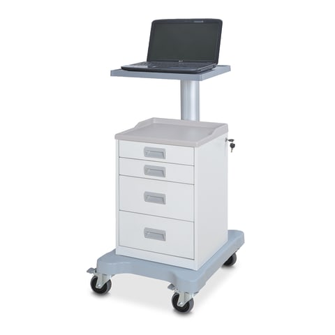 MarketLab, Inc. MarketLab Inc. 44382 QT Mobile Cart 4 Drawer w/Height Adjustable Medical Furniture reLink Medical