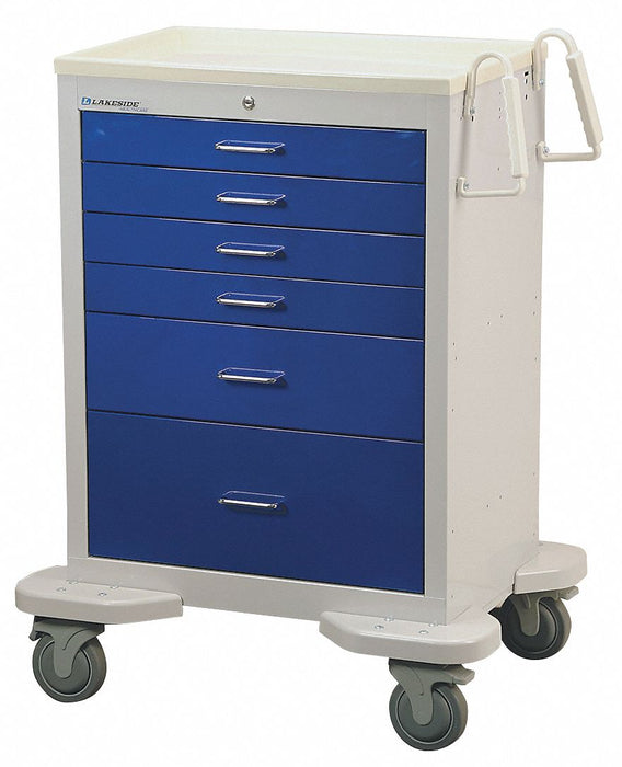 Lakeside Manufacturing, Inc. Lakeside Manufacturing Inc. C-430-K-2SB Medical Cart 4 Drawer Key Medical Furniture reLink Medical