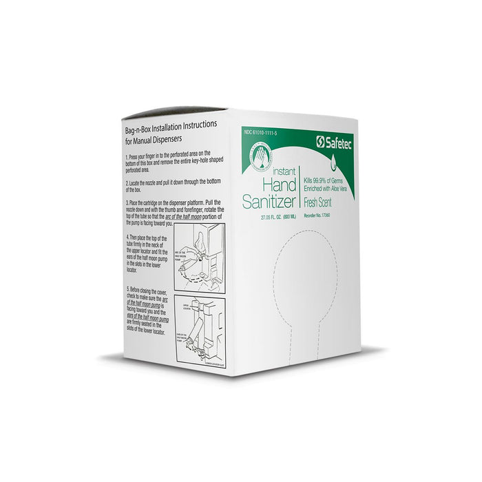 Safetec of America Safetec of America 17360 Manual Dispenser Refill Bag-in-Box 800mL Supplies reLink Medical