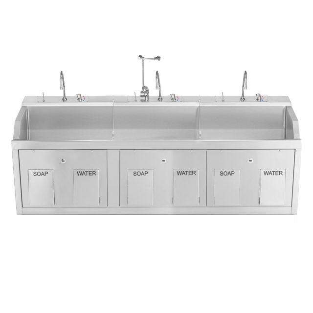 Blickman Industries Blickman Triple Station Lodi Scrub Sink Medical Furniture reLink Medical