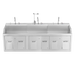 Blickman Industries Blickman Triple Station Lodi Scrub Sink Medical Furniture reLink Medical