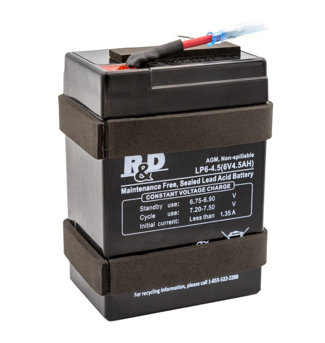R&D Batteries 5077 6 Volt 4.5Ah SLA Battery