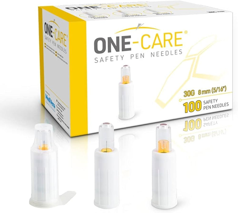 MediVena MediVena 3351 DUO Safety Pen Needles 30G x 8mm Orange Supplies reLink Medical