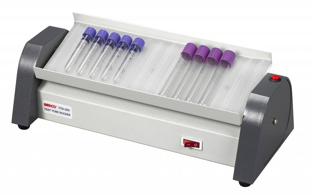 Unico Unico L-TTR200 Tube Rocker/ Mixer 15 Tubes/ Vials Capacity w/ Pause Supplies reLink Medical