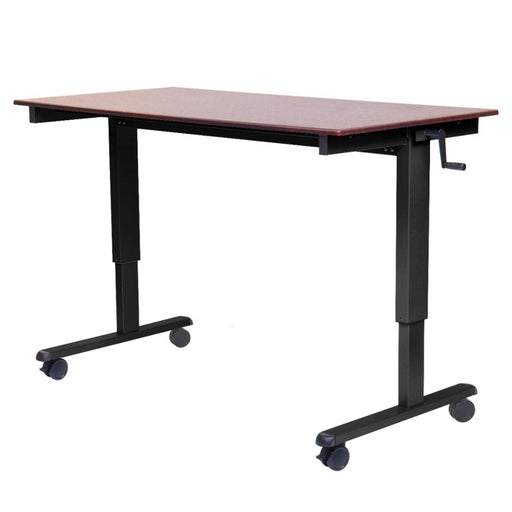 Luxor Luxor STANDCF48-BK/DW Crank Stand Up Desk 48" Single Column 3" Supplies reLink Medical