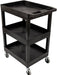 Luxor Luxor SEC111HD-B Tub Cart Three Shelves Black 24"W x 18"D x Supplies reLink Medical