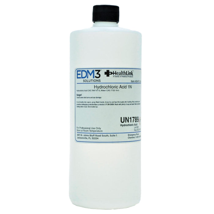 EDM3 Company LLC EDM3 Company LLC 400478 Hydrochloric Acid 1 Norm 32 oz Supplies reLink Medical