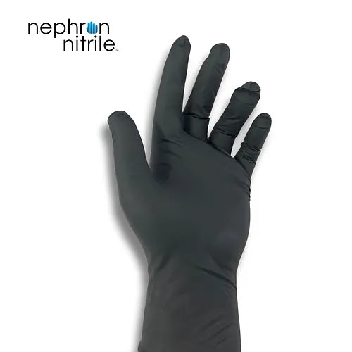 Nephron Nitrile, LLC Nephron Nitrile LLC 200201001 General Purpose Glove Nitrile Black Supplies reLink Medical