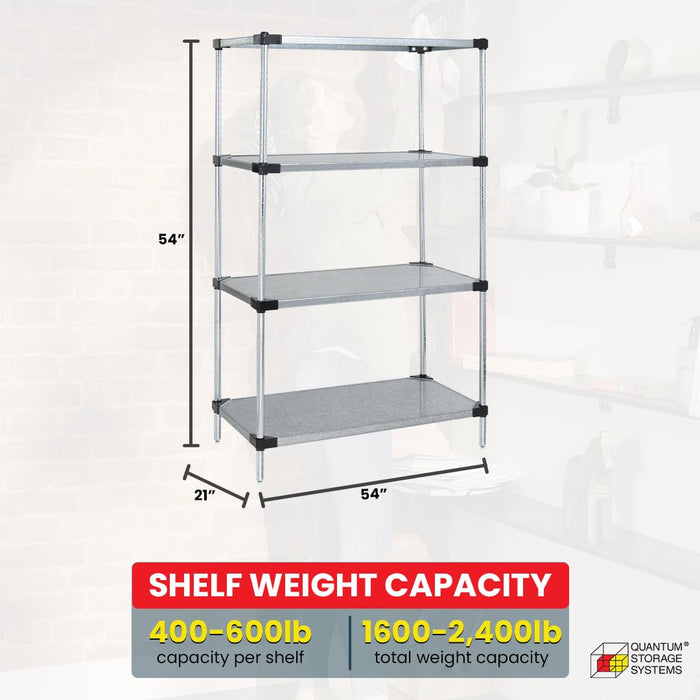 Quantum Medical Quantum Medical 2154SG Shelf 21"W x 54"L Galvanized Supplies reLink Medical