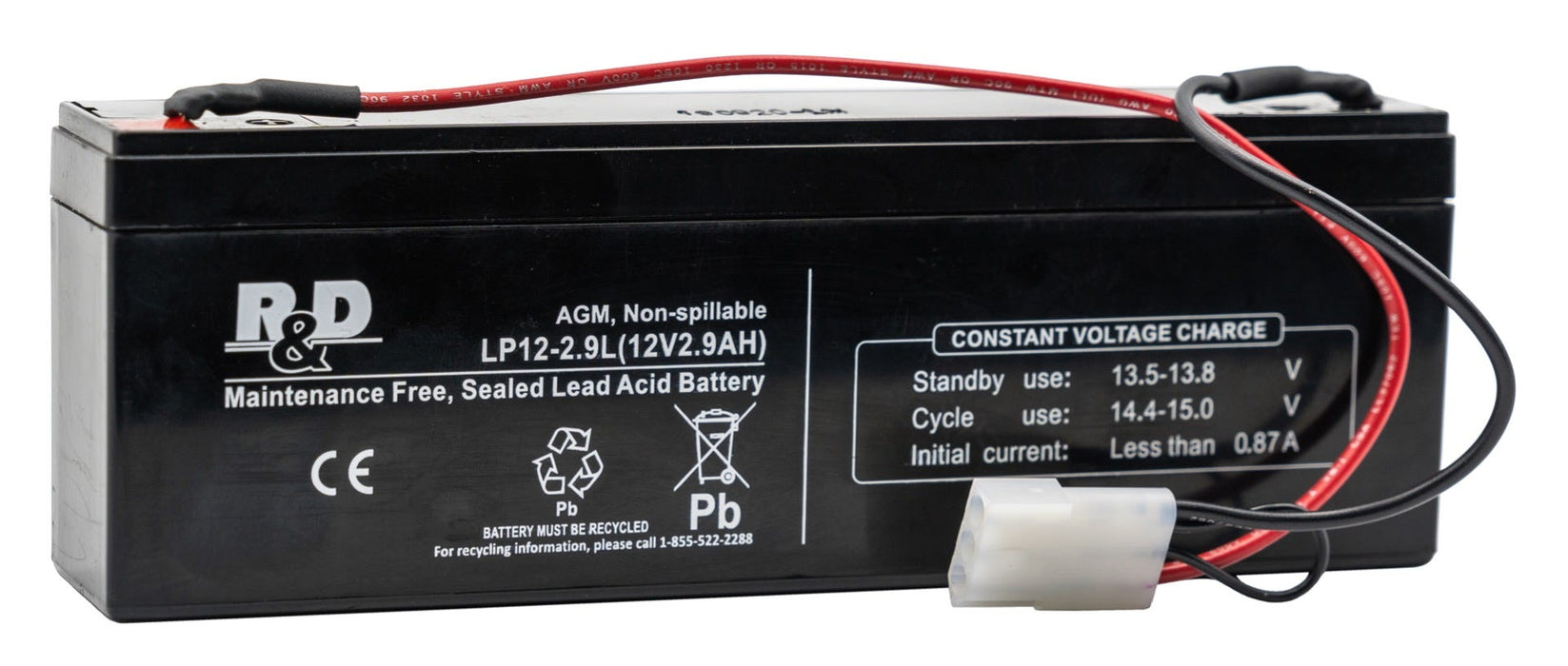 R&D Batteries 6175 12 Volt 2.9Ah SLA Battery