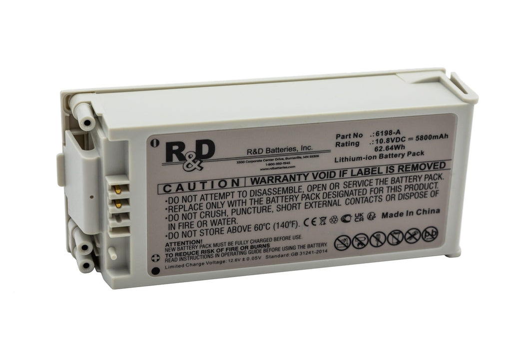 R&D Batteries 6198-A R&D Batteries 10.8 Volt 5.8Ah Li-Ion