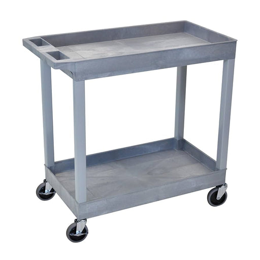 Luxor Luxor EC11-G Tub Cart Two Shelves Gray 35.25"W x 18"D x 34.25"H Supplies reLink Medical