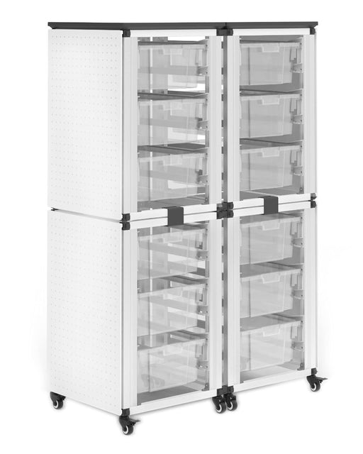 Luxor Luxor MBS-STR-22-12L Storage Bin Cabinet 4 Stacked Modules Holds 12 Supplies reLink Medical