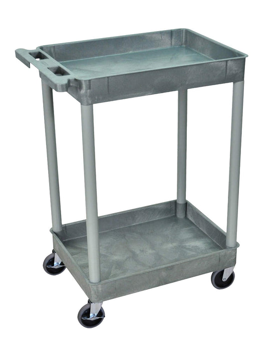 Luxor Luxor STC11-G Tub Cart Two Shelves Gray 24"W x 18"D x 37.5"H with Supplies reLink Medical