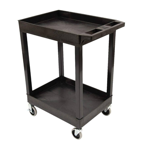 Luxor Luxor SEC11HD-B Tub Cart Two Shelves Black 24"W x 18"D x 34.25"H Supplies reLink Medical