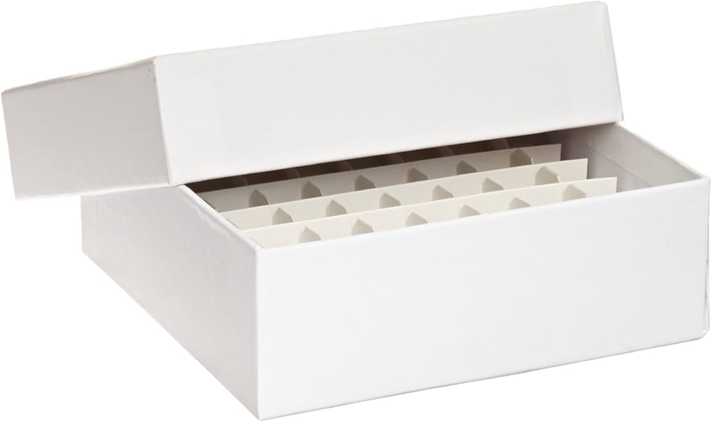 Globe Scientific Inc. 3090 Vial Storage Box 64-Place White