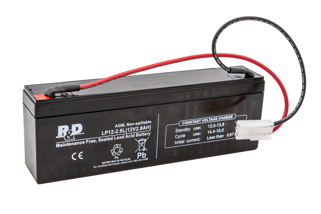 R&D Batteries 6227 12 Volt 2.9Ah SLA Battery