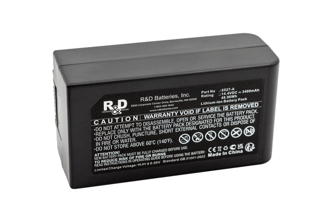 R&D Batteries 6527-A R&D Batteries 14.4 Volt 3.4Ah Li-Ion