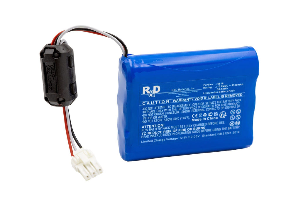 R&D Batteries 6616 R&D Batteries 10.8 Volt 3.35Ah Li-Ion