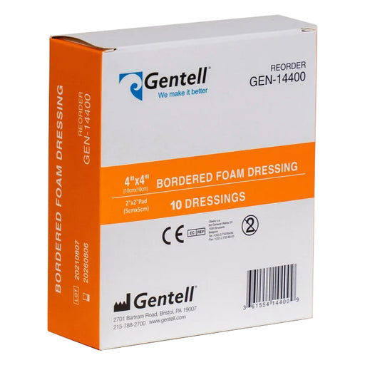 Gentell Gentell 84266 Adhesive Foam Dressing 6" x 6" Sterile 10/bx 4 Supplies reLink Medical