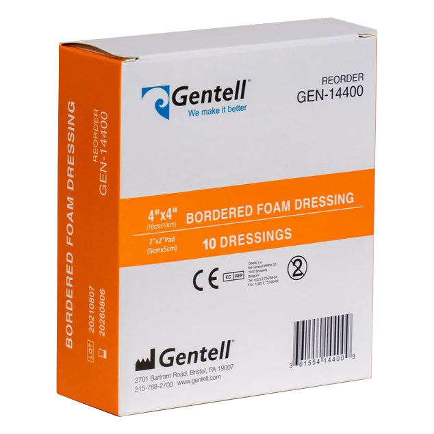 Gentell Gentell 84266 Adhesive Foam Dressing 6" x 6" Sterile 10/bx 4 Supplies reLink Medical
