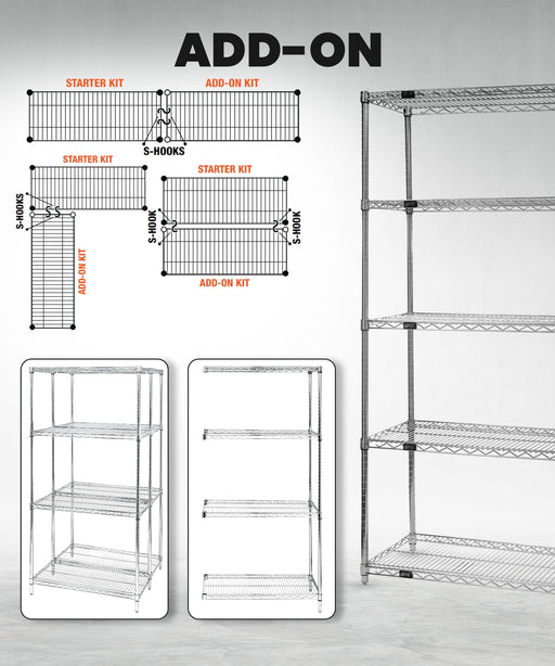 Quantum Medical Quantum Medical 2442C Wire Shelf 24"W x 42"L Supplies reLink Medical