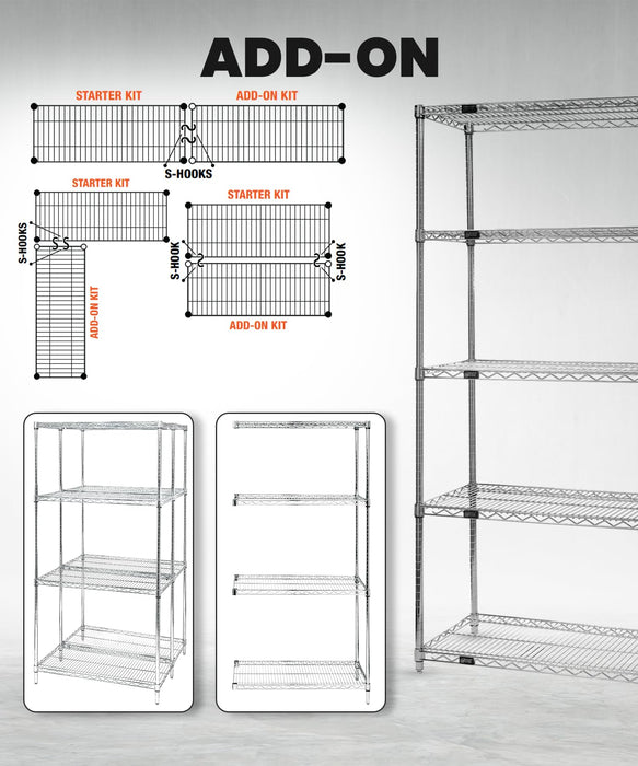 Quantum Medical Quantum Medical 2442C Wire Shelf 24"W x 42"L Supplies reLink Medical