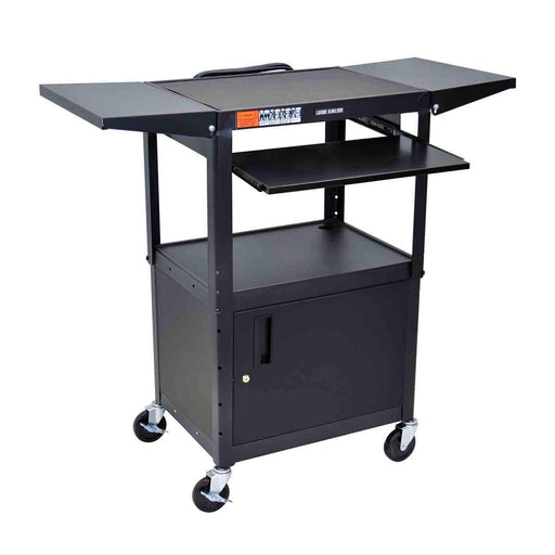 Luxor Luxor AVJ42KBCDL AV Cart Steel Adjustable 24"W x 18"D x 24"-42"H Supplies reLink Medical