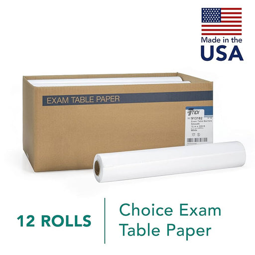 TIDI Products, LLC TIDI Products LLC 513 Exam Table Paper Standard Smooth 18" x 225' Supplies reLink Medical