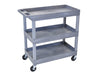 Luxor Luxor EC111-G Tub Cart Three Shelves Gray 35.25"W x 18"D x Supplies reLink Medical