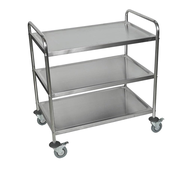 Luxor Luxor ST-3 Cart Stainless Steel Three Shelves 33.5"W x 21"D x Supplies reLink Medical