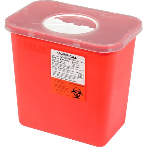 Oak Ridge Products Oak Ridge Products 0320-150R Sharps Container 2 Gallon Red Base/ Supplies reLink Medical