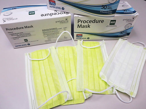 Graham Medical Graham Medical 91618 Face Mask Level 1 7"x3.75" Metal Free 50/BX Supplies reLink Medical