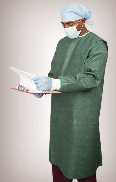 Graham Medical Graham Medical 78627 360° Wrap-Around Isolation Gown, Green, 25/cs Supplies reLink Medical