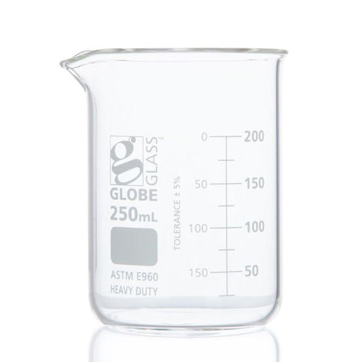 Globe Scientific, Inc. Globe Scientific Inc. 8020250 Beaker Globe Glass 250mL Low m Supplies reLink Medical