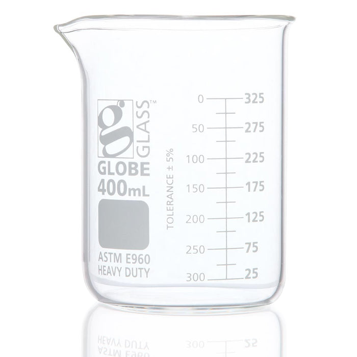 Globe Scientific, Inc. Globe Scientific Inc. 8020400 Beaker Globe Glass 400mL Low m Supplies reLink Medical