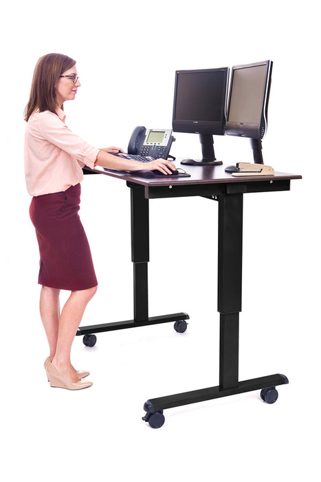 Luxor STANDE-48-BK/DW Motor Electric Stand Up Desk 48" Single