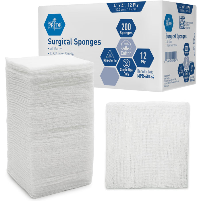 AMD-Medicom AMD-Medicom B3006 Gauze Sponge 4" x 4" 12-Ply Non-Sterile 200/bg Supplies reLink Medical