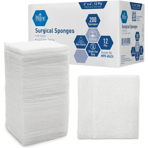 AMD-Medicom AMD-Medicom D-3006 Gauze Sponge 4" x 4" 12-Ply Non-Sterile Supplies reLink Medical