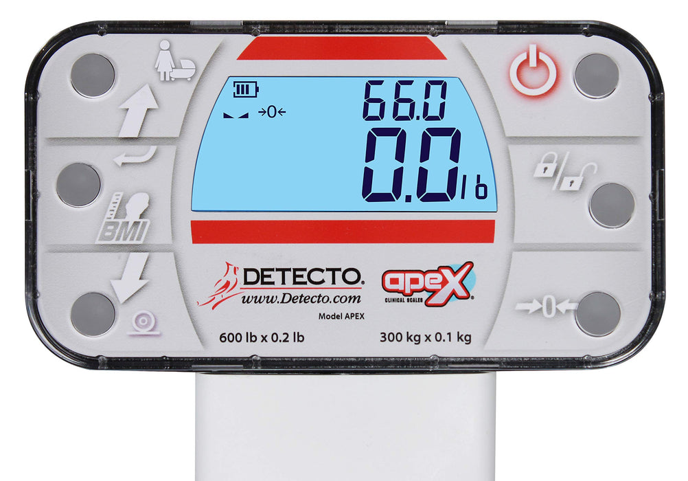 Detecto Detecto APEX-SH Apex Digital Clinical Scale Sonar Height Rod 600 lb Scales reLink Medical