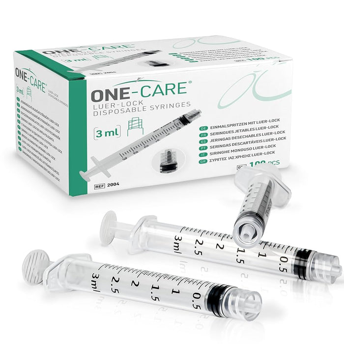 MediVena MediVena 2004 Luer-Lock Syringes Disposable 3ml 3-part 100/bx Supplies reLink Medical