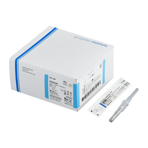 ICU Medical ICU Medical 326010 ViaValve IV Safety Catheter 22G x 1" Blue Supplies reLink Medical