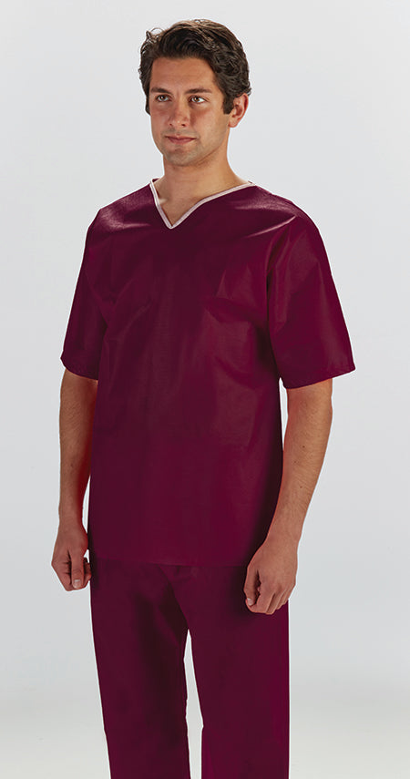 Graham Medical Graham Medical 88487 Scrub Shirt No Pocket Medium Maroon Supplies reLink Medical