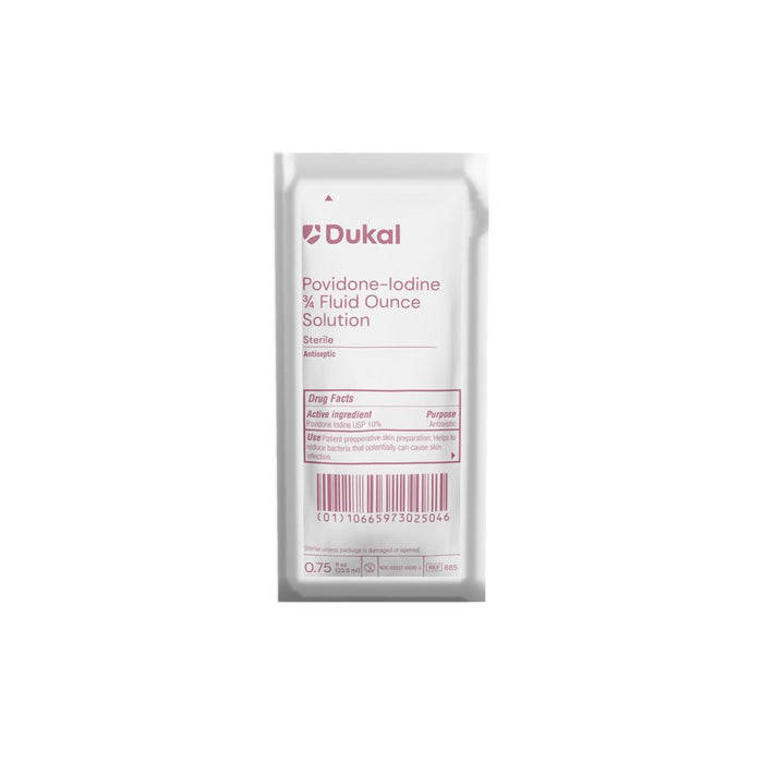 Dukal Corporation 885-500 PVP-I Solution Pouch 3/4 oz Bulk 1/pch