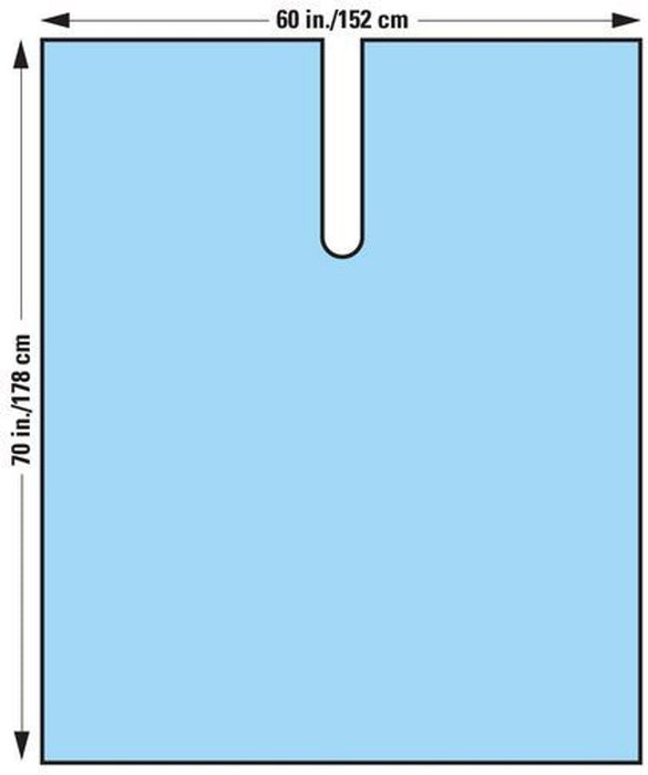 O&M Halyard O&M Halyard 88660 Impervious Split Drape 60" x 70" 4" x 21" Split Supplies reLink Medical