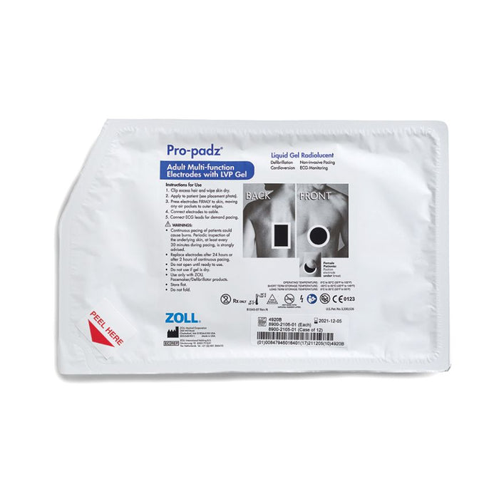 Zoll Medical Zoll Medical 8900-2105-01 Pro-Padz Radiolucent Liquid Gel Electrode Defibrillators reLink Medical