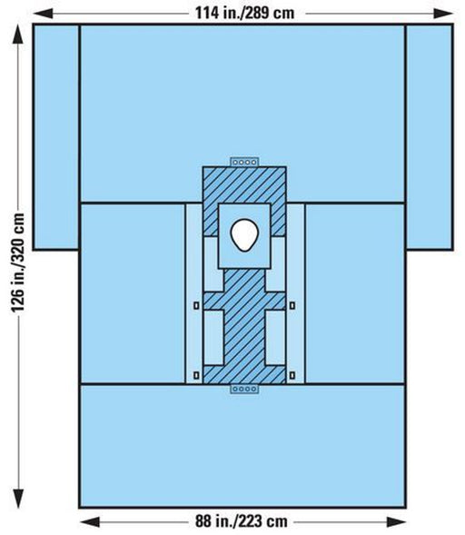 O&M Halyard O&M Halyard 89345 Hip Drape with Leg Pockets 114" x 88" x 126" Supplies reLink Medical