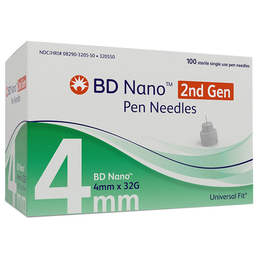 Embecta Embecta 320550 BD Nano 2nd Gen Pen Needles 32G x 4mm 100/pk 12 Supplies reLink Medical